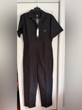 Dickies Short Sleeve Coveralls Black LT New With Tags